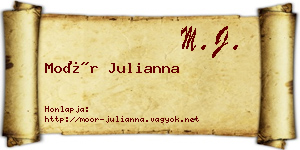 Moór Julianna névjegykártya