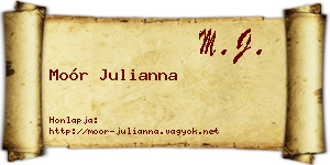 Moór Julianna névjegykártya